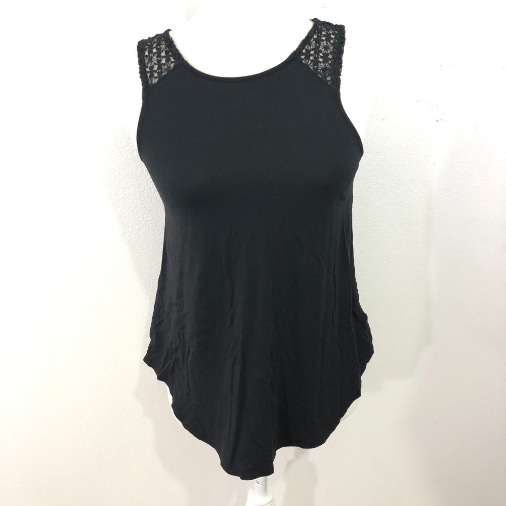 Old Navy Black Lace Tank Top